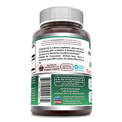 Image of Amazing Formulas Melatonin | 5 Mg | 120 Fast Dissolving Tablets | Strawberry Flavor