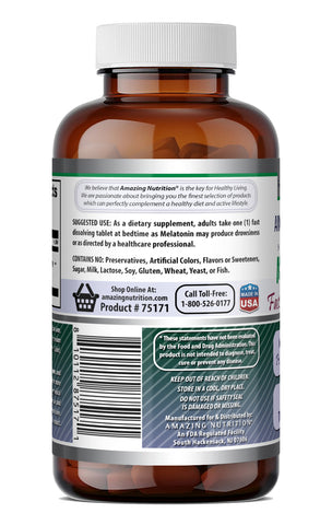 Image of Amazing Formulas Melatonin Fast Dissolving 60 Mg | 60 Tablets | Mixed Berry Flavor