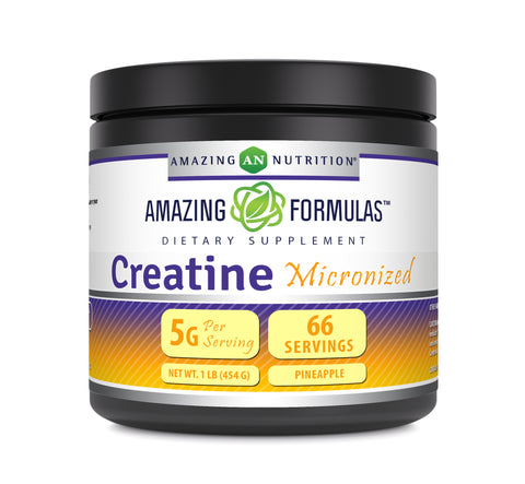 Image of Amazing Formulas Creatine Micronized 5 Grams | Pineapple Flavor | 66 Servings 1 LB (454 G)