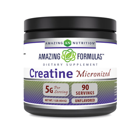 Image of Amazing Formulas Micronized Creatine Powder | 1 LB | 90 Servings | 5 Grams Per Serving