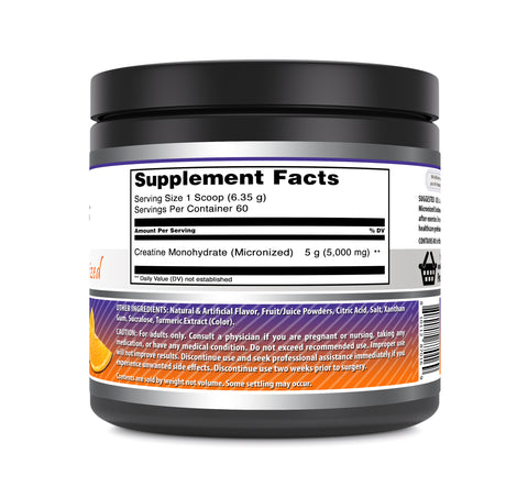 Image of Amazing Formulas Micronized Creatine Monohydrate | 5000 Mg | Orange Flavor | 60 Servings
