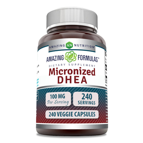 Image of Amazing Formulas Micronized DHEA | 100 Mg | 240 Veggie Capsules