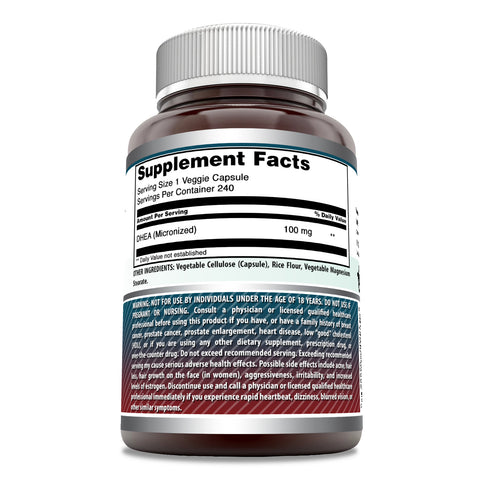 Image of Amazing Formulas Micronized DHEA | 100 Mg | 240 Veggie Capsules