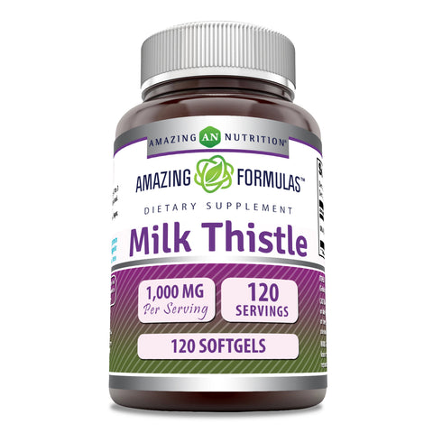 Image of Amazing Formulas Milk Thistle | 1000 Mg | 120 Softgels