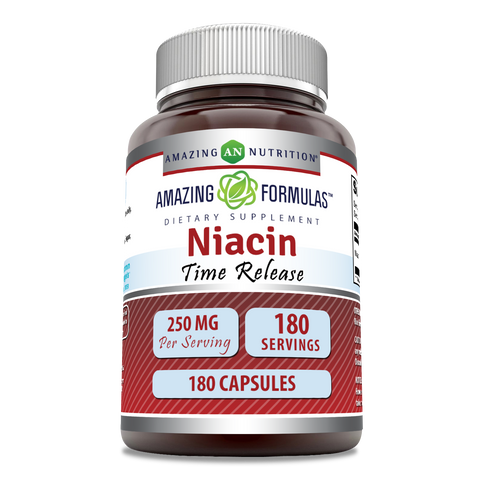 Image of Amazing Formulas Niacin |  250 Mg | 180 Capsules