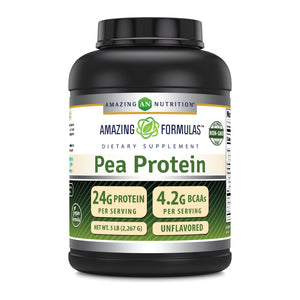 Amazing Formulas Pea Protein | 24 Grams Protein | 5 Lb Powder | Unflavored