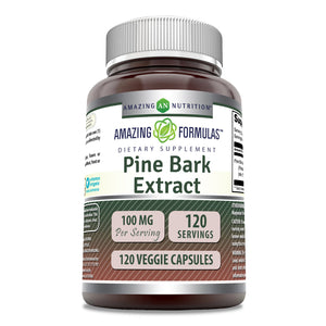 Amazing Formulas Pine bark Extract | 100 Mg | 120 Veggie Capsules