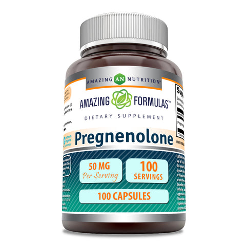 Image of Amazing Formulas Pregnenolone | 50 Mg | 100 Capsules