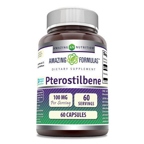 Image of Amazing Formulas Pterostilbene | 100 Mg | 60 Capsules