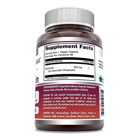 Image of Amazing Formulas Quercetin | 500 Mg | 60 Vegetarian Capsules