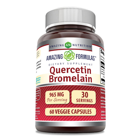 Image of Amazing Formulas Quercetin 800 Mg with Bromelain 165 Mg Per Serving | 60 Veggie Capsules