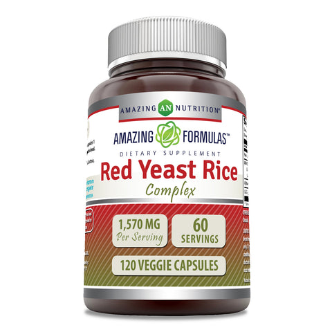 Image of Amazing Formulas Red Yeast Rice Complex | 1570 Mg Per Serving | 120 Veggie Capsules