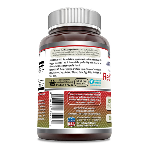 Image of Amazing Formulas Red Yeast Rice Complex | 1570 Mg Per Serving | 60 Veggie Capsules