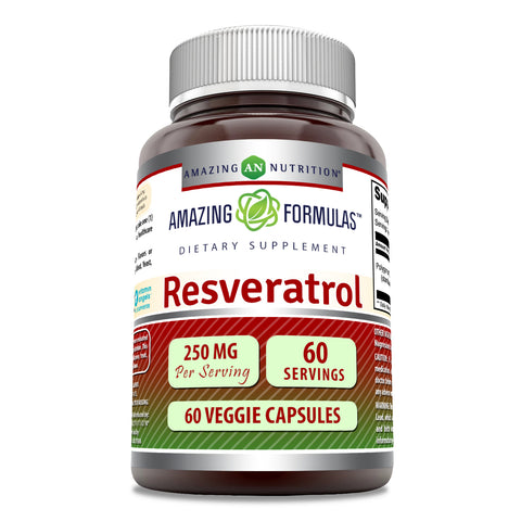 Image of Amazing Formulas Resveratrol | 250 Mg | 60 Veggie Capsules