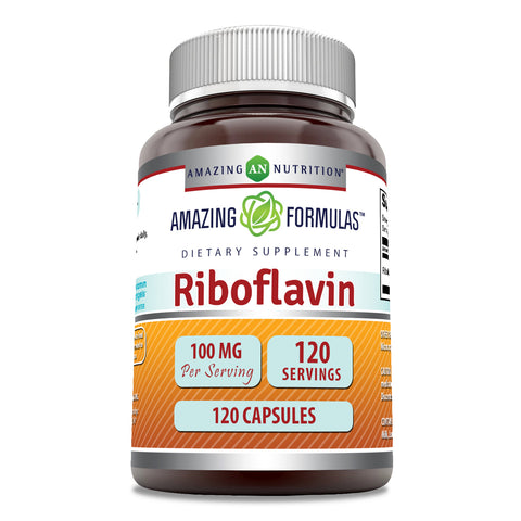Image of Amazing Formulas Riboflavin | 100 Mg | 120 Capsules
