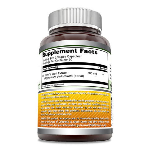 Image of Amazing Formulas St. John's Wort | 700 Mg Per Serving | 180 Veggie Capsules
