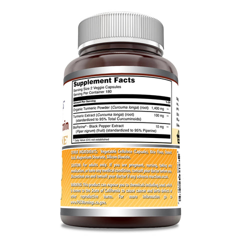 Image of Amazing Formulas Turmeric Curcumin with BioPerine | 1500 Mg Per Serving | 360 Veggie Capsules