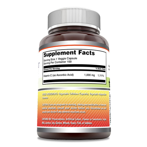 Image of Amazing Formulas Vitamin C | 1000 Mg | 100 Veggie Capsules