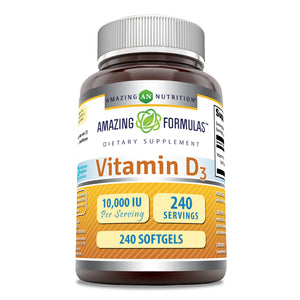 Amazing Formulas Vitamin D3 | 10000 IU | 240 Softgels