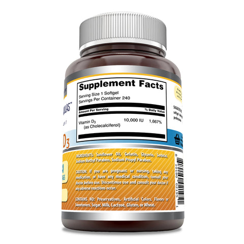 Image of Amazing Formulas Vitamin D3 | 10000 IU | 240 Softgels