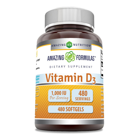 Image of Amazing Formulas Vitamin D3 | 1000 IU | 480 Softgels