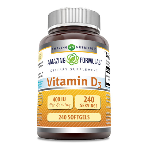 Image of Amazing Formulas Vitamin D3 | 400 IU | 240 Softgels