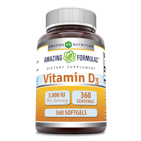 Image of Amazing Formulas Vitamin D3 | 5000 IU | 360 Softgels