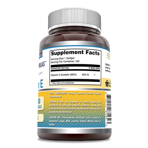 Image of Amazing Formulas Vitamin E | 400 IU | 100 Softgels