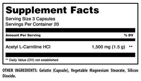 Image of Amazing Formulas Acetyl L-Carnitine | 1500 Mg Per Serving | 60 Capsules