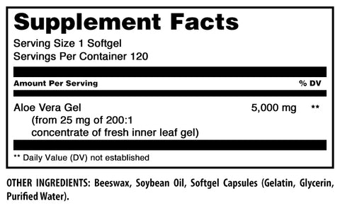 Image of Amazing Formulas Aloe Vera | 5000 Mg | 120 Softgels