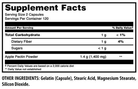 Image of Amazing Formulas Apple Pectin | 1400 mg Per Serving | 240 Capsules