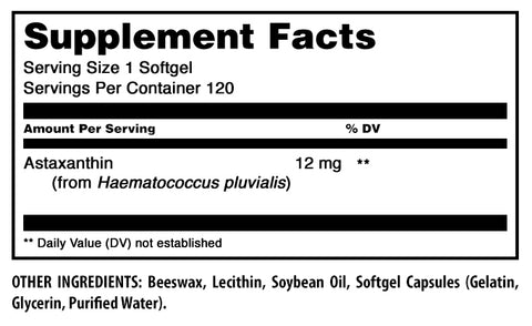 Image of Amazing Formulas Astaxanthin | 12 Mg | 120 Softgels