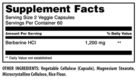 Image of Amazing Formulas Berberine | 1200 Mg Per Serving | 120 Veggie Capsules