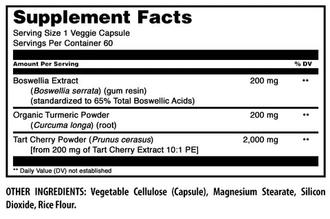 Image of Amazing Formulas Boswellia Extract, Turmeric & Tart Cherry | 2400 Mg | 60 Veggie Capsule