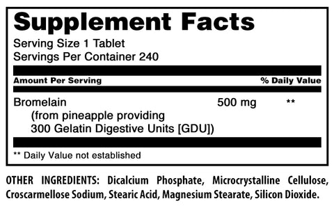 Image of Amazing Formulas Bromelain | 500 Mg | 240 Tablets