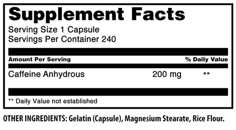 Image of Amazing Formulas Caffeine | 200 Mg | 240 Capsules