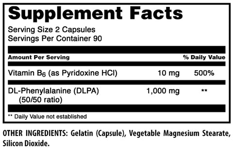 Image of Amazing Formulas DLPA | 1000 Mg Per Serving | 180 Capsules
