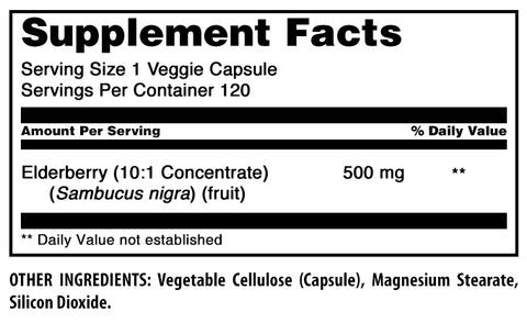 Image of Amazing Formulas Elderberry | 500 Mg | 120 Veggie Capsules