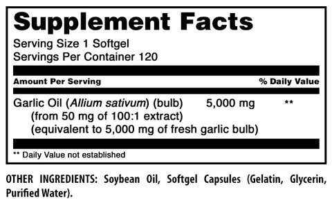 Image of Amazing Formulas Garlic | 5000 Mg | 120 softgels