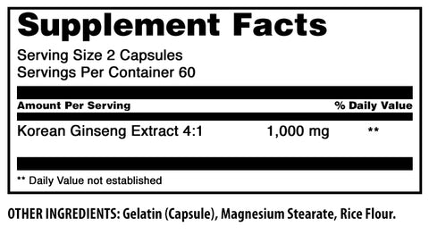 Image of Amazing Formulas Ginseng Complex | 1000 Mg Per Serving | 120 Capsules