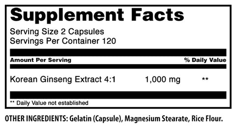 Image of Amazing Formulas Ginseng Complex | 1000 Mg Per Serving | 240 Capsules