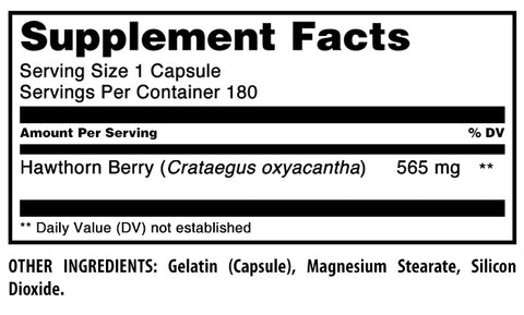 Image of Amazing Formulas Hawthorn Berries | 565 Mg | 180 Capsules