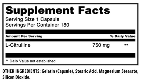 Image of Amazing Formulas L-Citrulline | 750 Mg | 180 Capsules