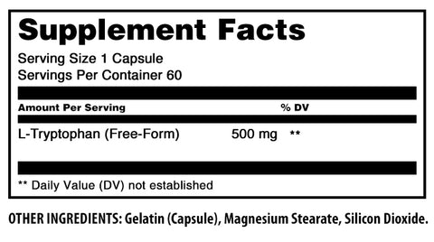 Image of Amazing Formulas L-Tryptophan | 500 Mg | 60 capsules
