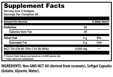 Image of Amazing Formulas MCT Oil | 3000 Mg Per Serving | 150 Softgels