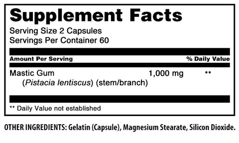 Image of Amazing Formulas Mastic Gum | 1000 Mg Per Serving | 120 Capsules