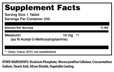 Image of Amazing Formulas Melatonin | 10 Mg | 250 Tablets