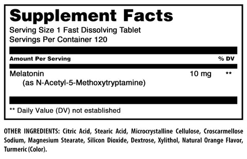 Image of Amazing Formulas Melatonin | 10 Mg | 120 Fast Dissolving Tablets | Citrus Flavor