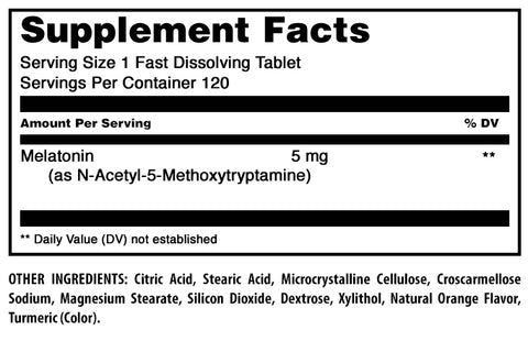 Image of Amazing Formulas Melatonin | 5 Mg | 120 Fast Dissolving Tablets | Citrus Flavor