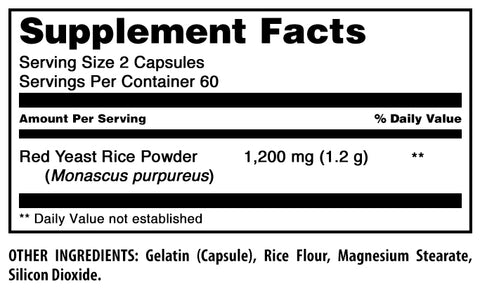 Image of Amazing Formulas Red Yeast Rice | 1200 Mg Per Serving | 120 Capsules